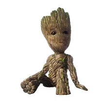 Anime Figure Guardians of The Galaxy 2 Baby Tree Man Baby Sitting Tree Man Collectible Model Toys 6CM Toy Desk Decoration Gifts