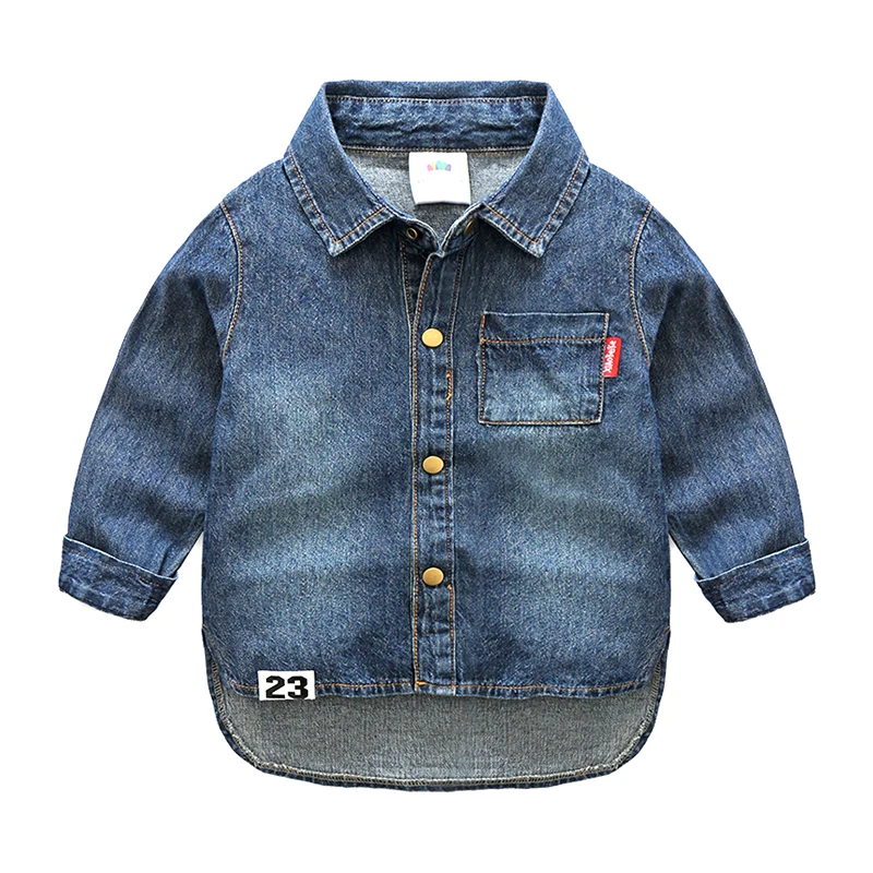 Baby denim shirt 2019 spring new boy children's clothing children's