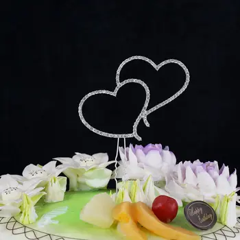 

Crystal Rhinestone Double Heart Wedding Decoration