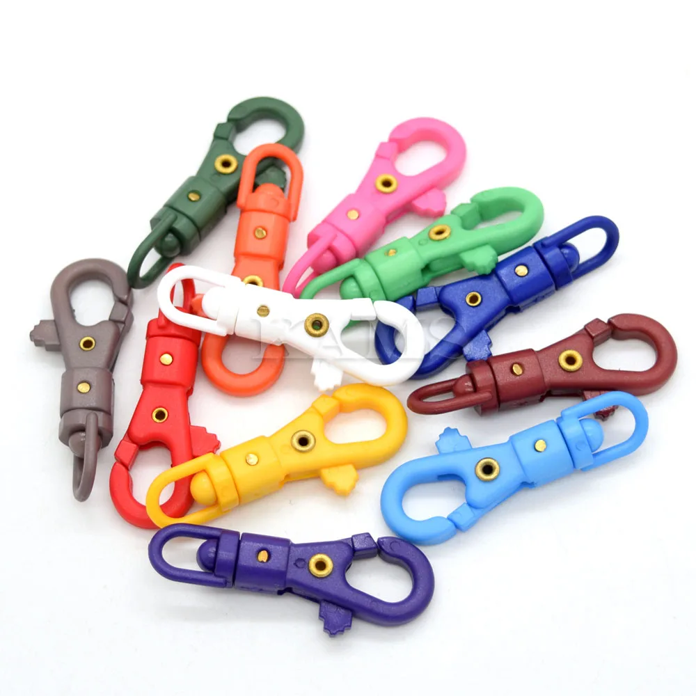 

2pcs 1/4'' Swivel Snap Colorful Plastic Hook For Weave Paracord Lanyard Buckles Backpack Webbing