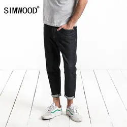 SIMWOOD 2019 Весна Лето Новые по щиколотку джинсы мужские Slim Fit вышивка джинсовые брюки высокого качества большие размеры 180097