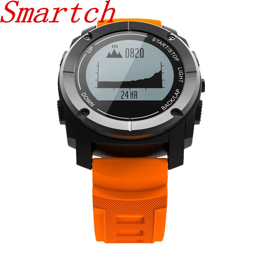 Smartch s928 GPS Спорт на открытом воздухе Смарт-часы IP66 жизни Водонепроницаемый с сердечного ритма Мониторы Давление для Android4.3 IOS 8.0 и выше