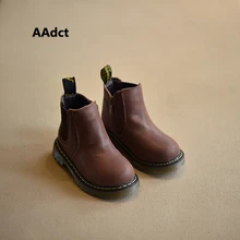 2017 Autumn winter New handmade comfortable girls boots leather Martin boys boots fashion kids boots High