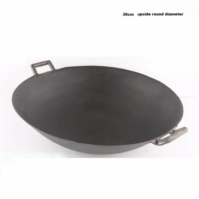 picnic camping wok 27 40cm iron cooking utensil steel wok deep frypan
