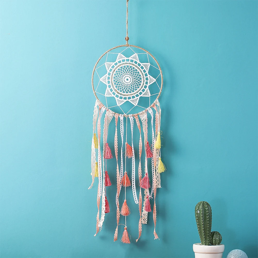 

Big Feathers Dream catcher Wind Chimes Colorful Feather Dream Catcher Bedroom Hanging Decoration Girls Kids Gift