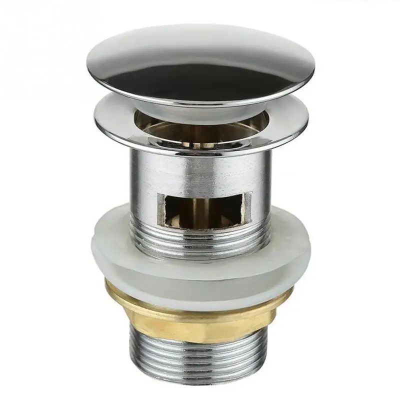 

Zinc Alloy Drain Bath Basin Overflow Hole Sink Tap Push Button Pop up Waste Plug Slotted Kitchen Sinks Drains