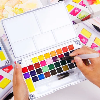 

BN 36COLOUR Watercolor Paint With Water Paint Palette Solid Water Color Paint Set For School Artist Drawing Painting Supplies