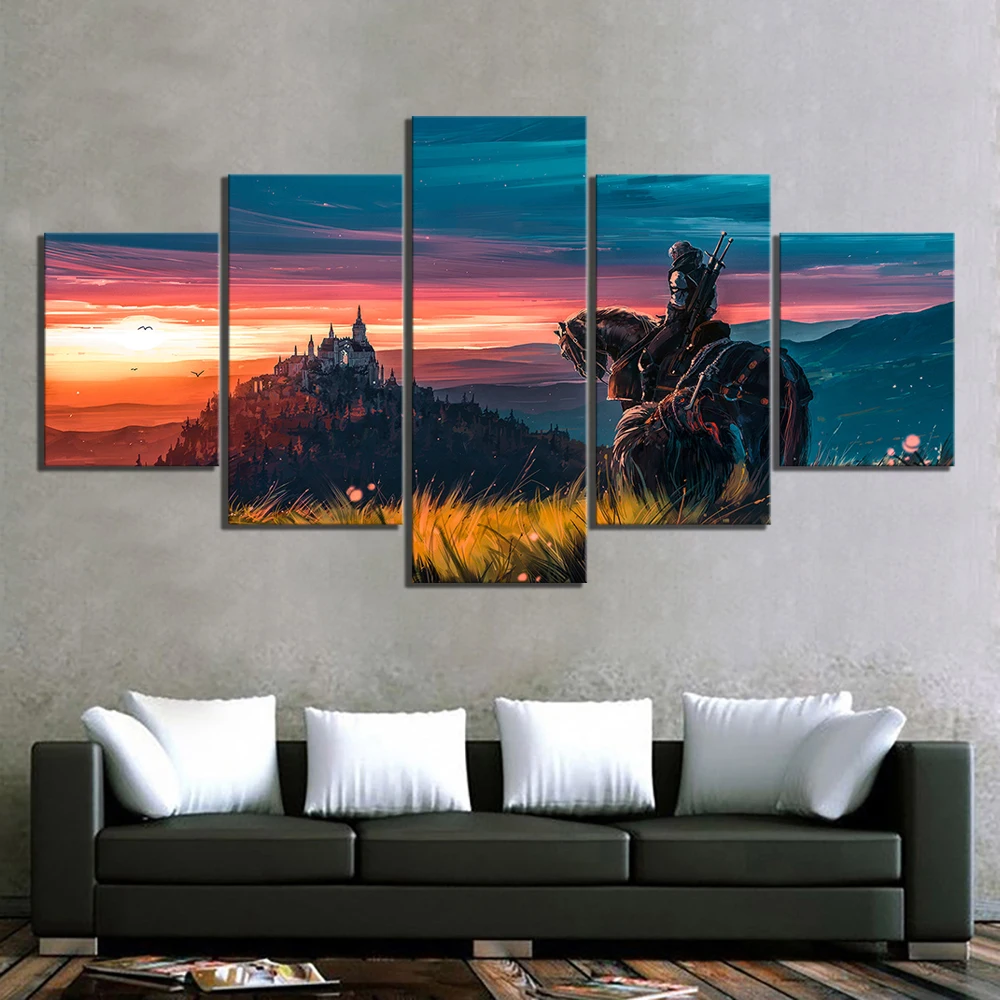 

The Witcher 3 Wild Hunt Game Modern Home Decor Picture Wall Art Canvas Painting HD Printed Poster Paintings on Canvas Wall Art