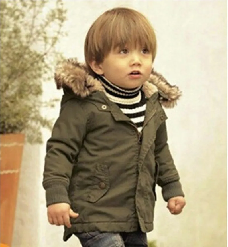 Зимние Куртка для маленьких мальчиков детская верхняя одежда модная куртка для мальчиков куртка для маленьких девочек теплая детская одежда с капюшоном детская одежда J91