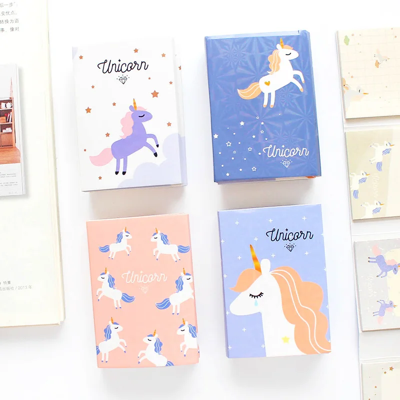 

Cute Kawaii Cartoon Animal Unicorn Memo Flamingo Notepad 6 Fold Sticky Notes Pad For Kids notebook School Stationery Girl Gift