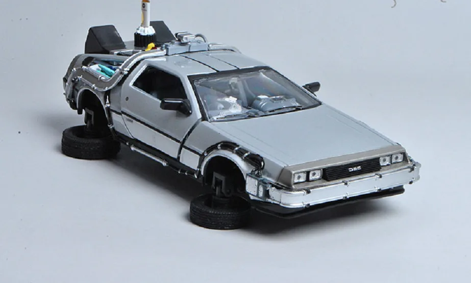 Welly 1:24 Delorean Time Machine Назад в будущее часть 2 Летающий режим литая модель автомобиля