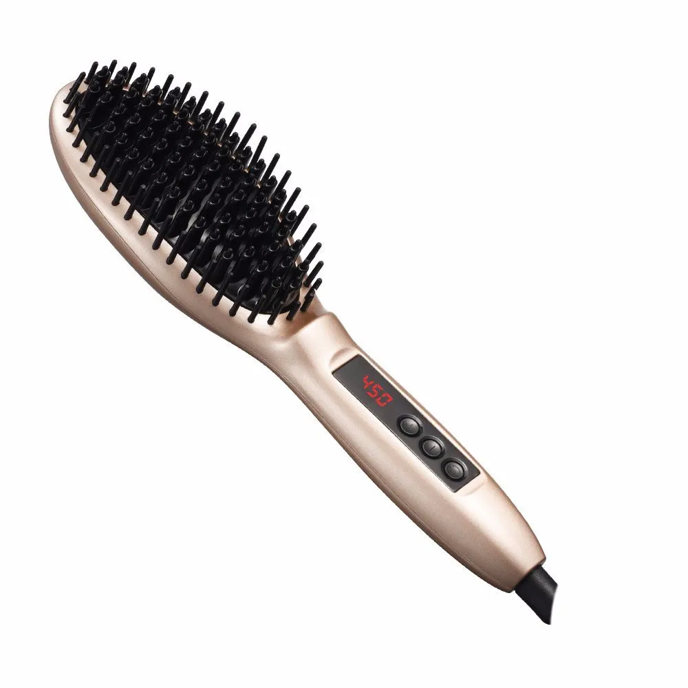 

Perfect Style LED Display110-220V Ions Comb Ionic Steam Iron Hair Straightener Straightening Iron Brush