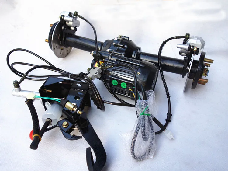 

48V/60V 800WModified 80CM Motorcycle Electric Tricycle Transmission Foot Disc Brake Rear Axle Differential Gearbox With Motor
