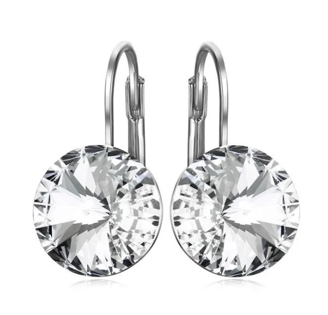 

NEW SALE 925 silver 6Color Original Crystals From Swarovskis Bella Mini Piercing Fashion jewelry Stud Earrings
