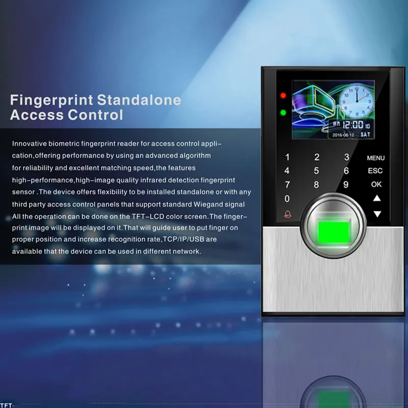 Биометрический отпечатков пальцев система учёта времени TCPIP RFID двери Система контроля доступа карты время Часы Сотрудник машины