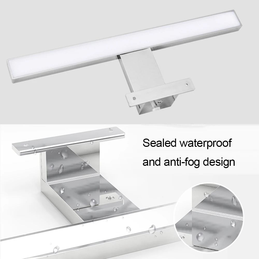 AC110-240V LED Зеркало Передний Свет 5W 8W Современный Водонепроницаемый анти-туман Зеркало Ванной Лампы 2835 32 / 48LED Простой Настенный светильник Кабинета