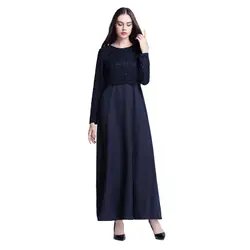 PlusSize Vestidos 2019 Абаи Бангладеш Стиль мусульманская абайя для женщин Элегантное коктейльное кружевное платье макси с длинным рукавом Кафтан