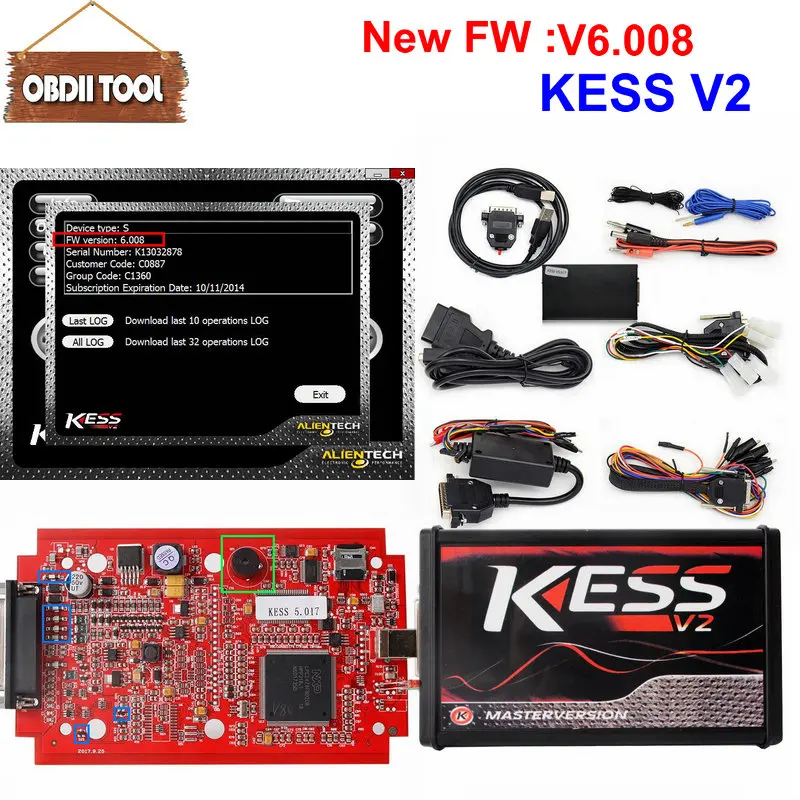 

Newest version V6.008 KESS V2 V6.008 V2.47 Online EU Red KESS V2 6.008 Master OBD2 Manager Tuning Kit KESS V6.008 ECU Chip Tool