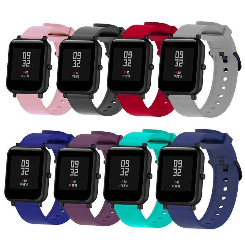 Ремешок для Amazfit Bip браслет Samsung Galaxy Watch 42 мм силиконовый Gear S2 Sport Moto 360 Ticwatch
