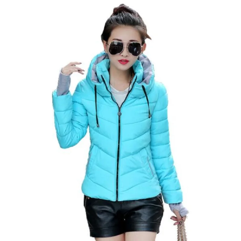 

Winter jacket women new 2017 Parka woman fashion women's winter coats fur collar feather cotton warm large hooded winter jacket