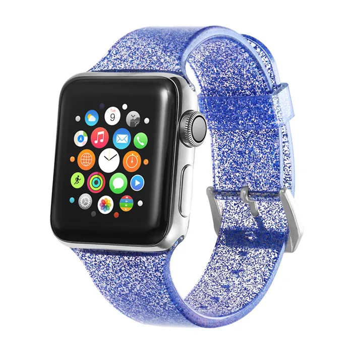 Силиконовые ремешки для Apple Watch 42 мм 44 мм 38 мм 40 мм Silcone для Apple Watch 4 3 2 1 ремешок золотистый для iWatch Band 42 мм ремешок - Цвет ремешка: blue