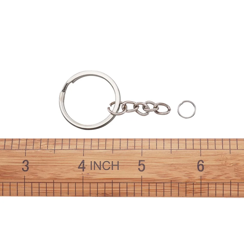 Pandagall DIY ювелирных изделий, железный брелок кольцо и близкими, но распаян соединительные кольца для Набор для изготовления ювелирных украшений вручную, платина, F80