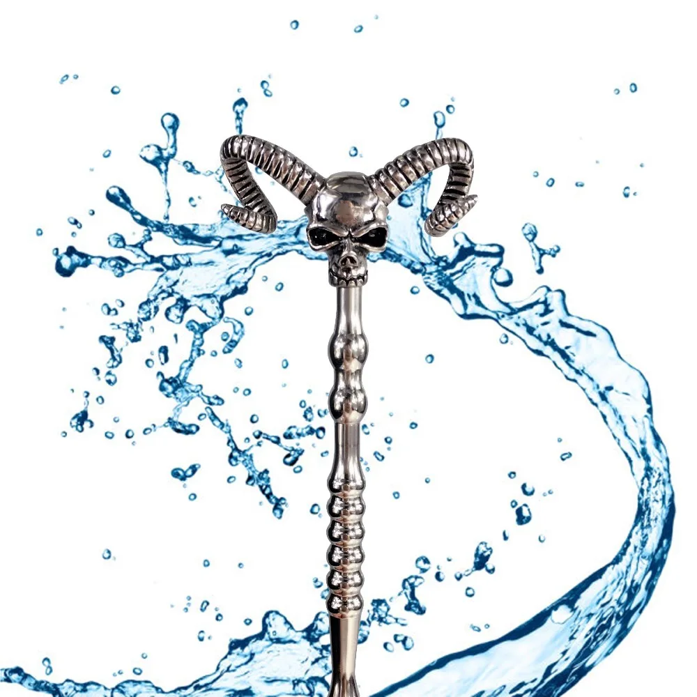 Special design hollow Skull head water flowing metal penis plug stick catheter urethral sound dilators male sex toys sex toys