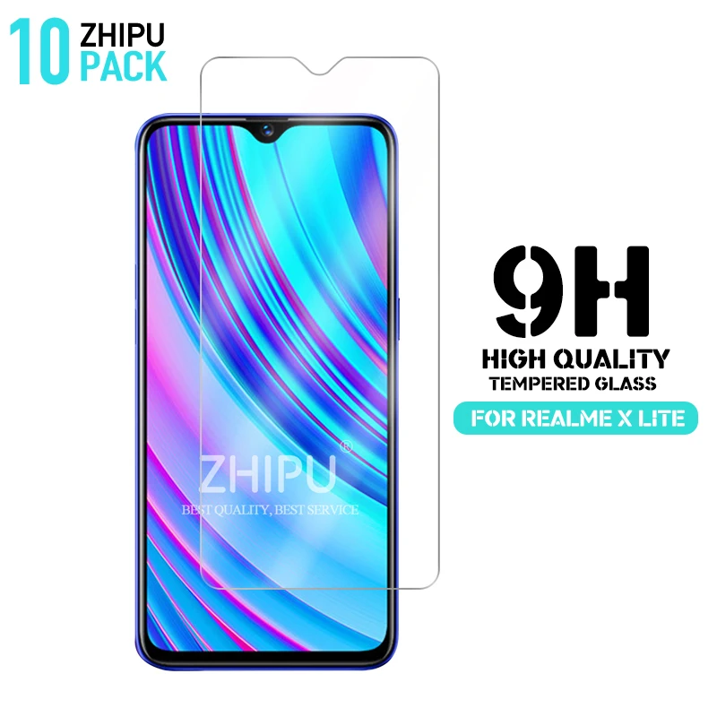 

10 Pcs Tempered Glass For Realme 3 Pro Screen Protector 2.5D 9H Tempered Glass For Realme X Lite RMX1851 Protective Film 6.3"