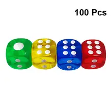 100 шт. кубики 6-гранная 14 мм скругленный угол кости аксессуар для обучающая игра сувениры