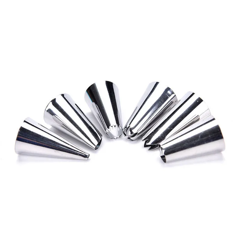 7Pcs/Pack Icing Piping Nozzles DIY Cake Decoration Tips Rose Cream Cake Pastry Baking Tool With Adaptor Coupler Free Shipping 7Pcs/Pack Icing Piping Nozzles DIY Cake Decoration Tips Rose Cream Cake Pastry Baking Tool With Adaptor Coupler Free Shipping