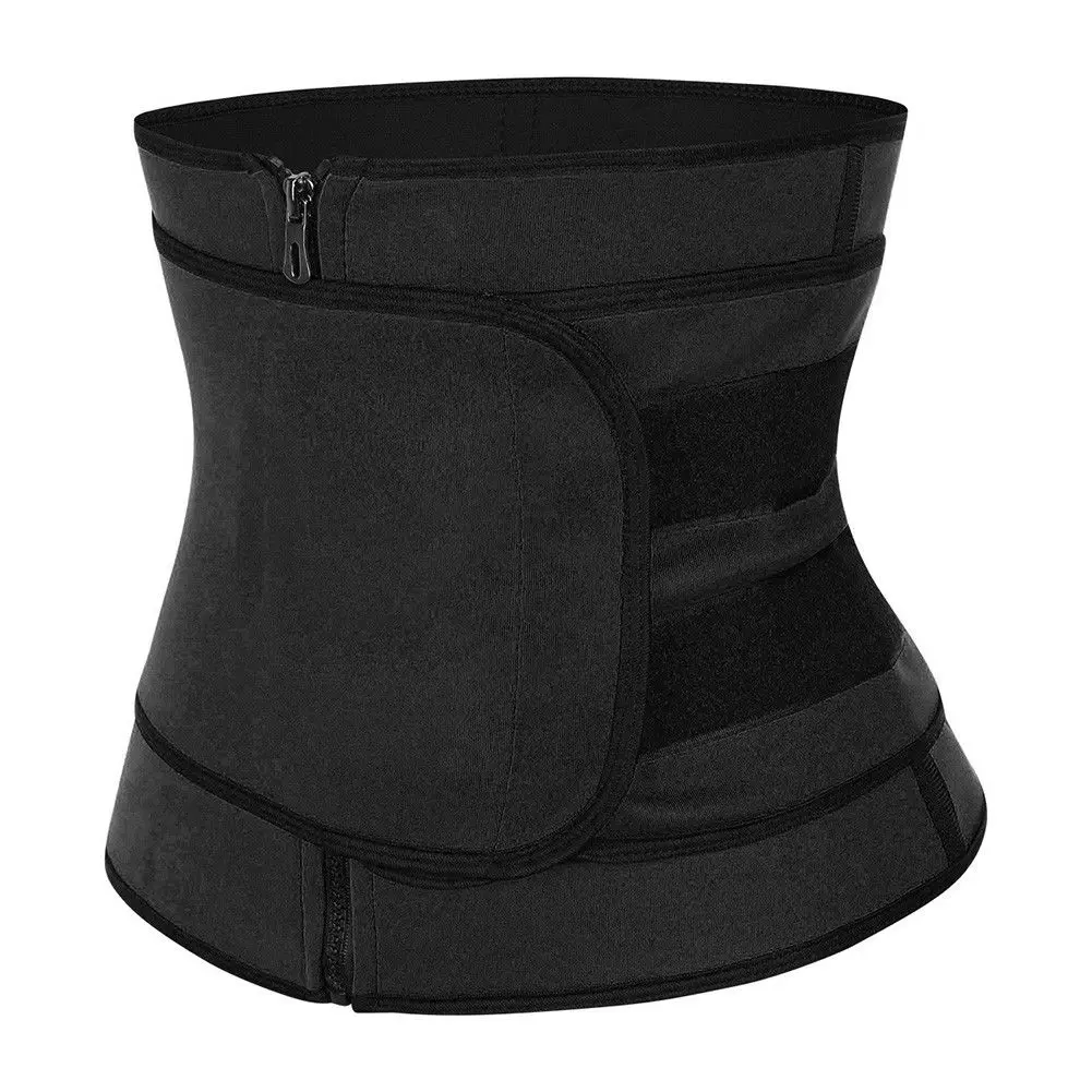 

Waist Belt Slimming Waistband Body Shaper For Trainer Neoprene Adjustable Black