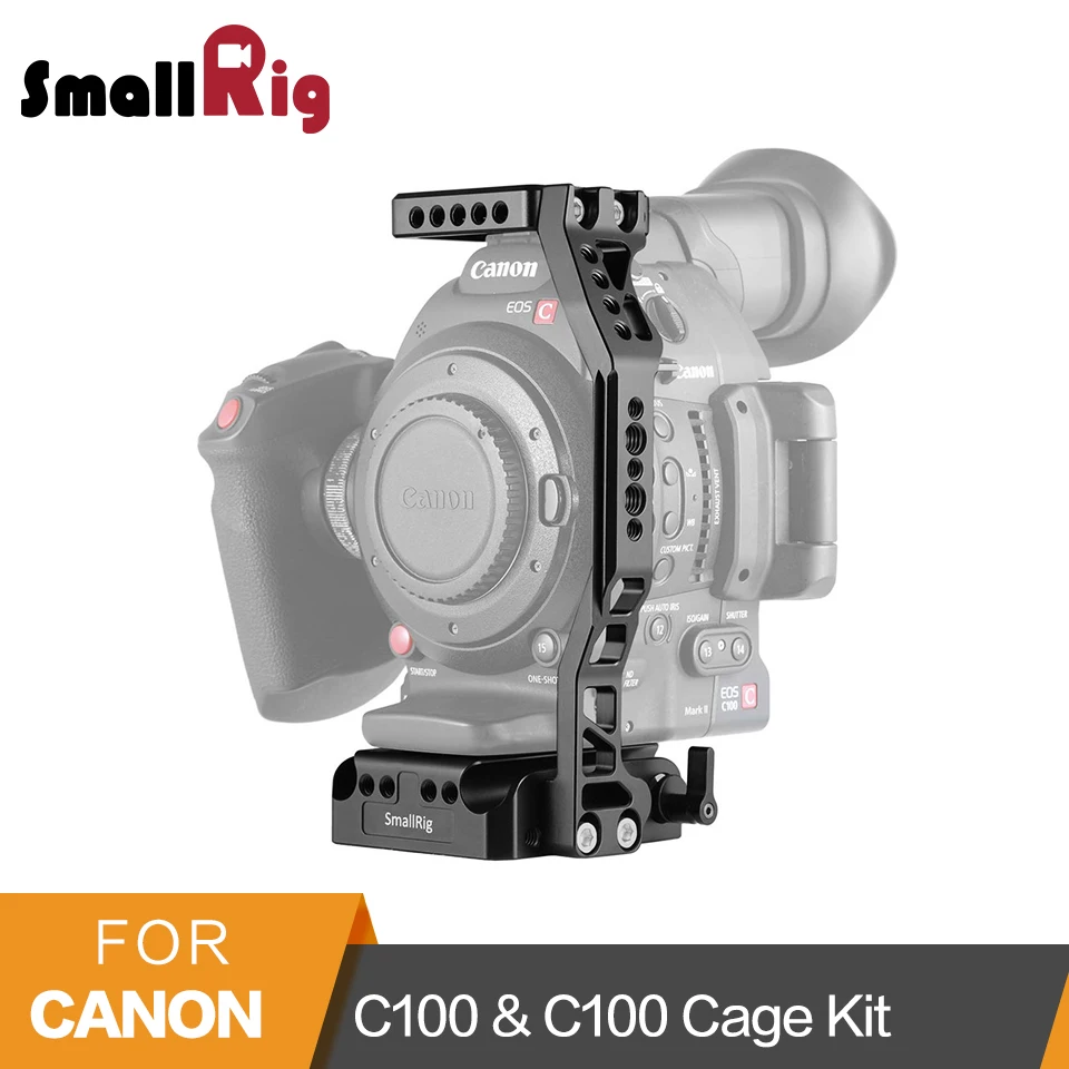 SmallRig Камера видео клетка с 15 мм Род Зажим для Canon EOS C100 и Mark II 1703|Клетки камер| |