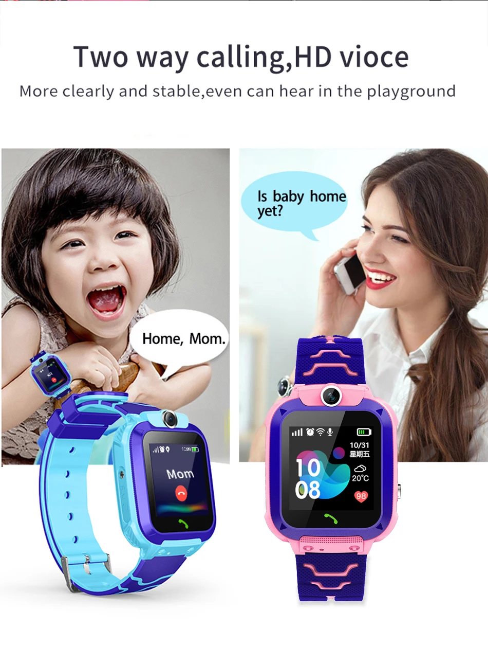 LIGE New Children Smart Watch Kids IP67 Waterproof LBS Positioning Voice Call Anti-lost Baby smartwatch SOS emergency call