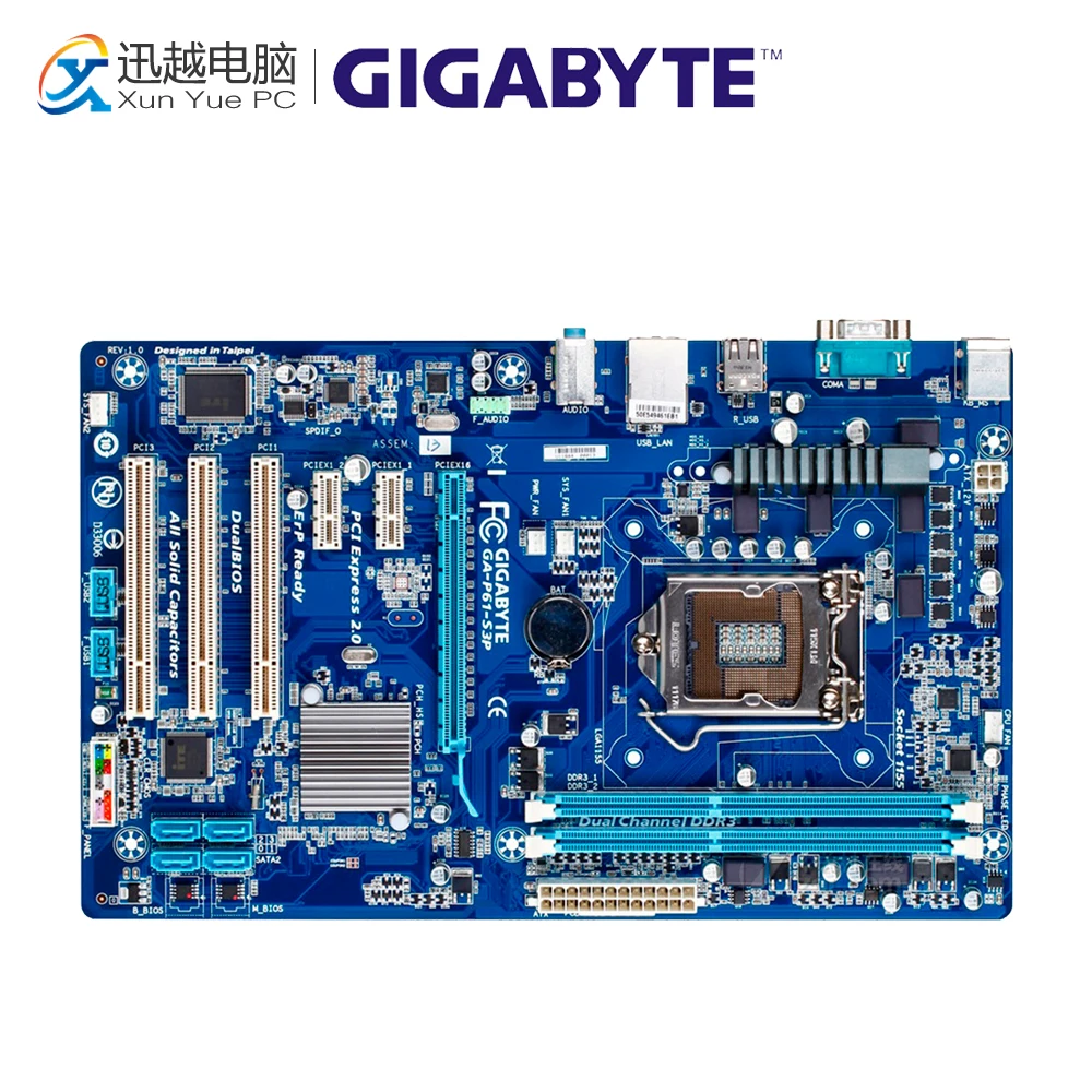 

Gigabyte GA-P61-S3P Desktop Motherboard P61-S3P H61 LGA 1155 i3 i5 i7 DDR3 16G ATX