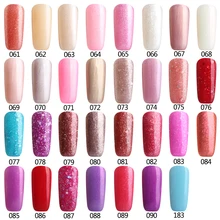 Color61-90 186 Ногтей Али Низкая Цена GuaranteedGel Ногтей LED светодиод, Просвечивающий Красочные УФ Лак Для Ногтей Гель Пальто + УФ База пальто
