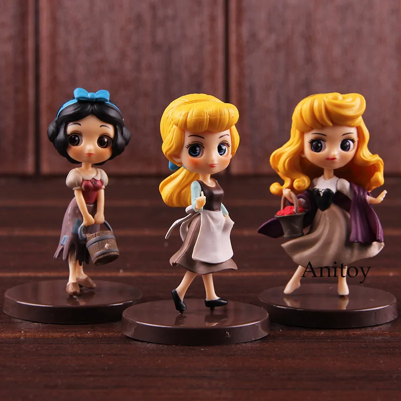Cupofloveswe Offerte Q Posket Caratteri Petit Biancaneve Cenerentola Briar Rose Aurora Principessa Doll Pvc Qposket Figura Del Giocattolo Di Azione 3 Pz Set Miglior Prezzo Online