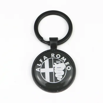 

Excellent 3D Metal Car Key Ring For alfa romeo 159 147 156 giulietta 147 159 mito Emblem Keychain Car Accessories Key Chain