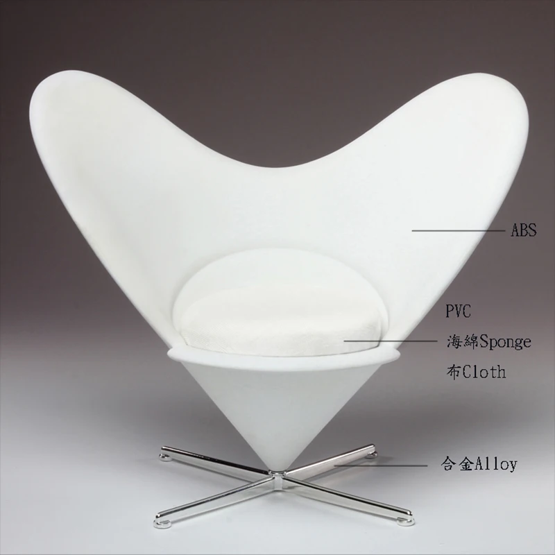 ZYTOYS ZY3008B 1/6 White Plastic Egg Chair Swivel Chair Model Fit 12'' Doll 