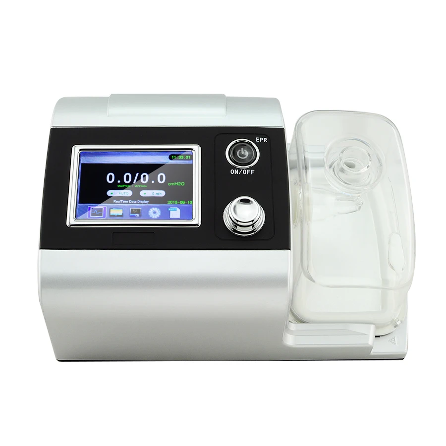 Портативный Авто CPAP Машина для апноэ сна основа с 3,5 ''TFT Экран высокое качество серебро