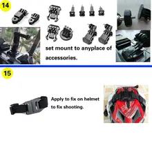 Gopro accessories set go pro kit mount SJCAM go pro Xiaomi Yi for Sony Act Cam HDR AS200V AS100V AZ1 mini FDR-X1000V/W 4 k