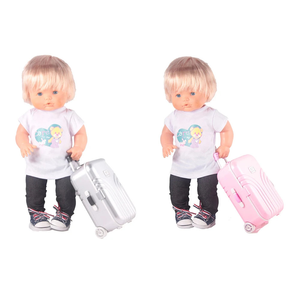 Juego de 5 en 1, camiseta vaquera, de sol, zapatillas, Maleta de viaje para Nenuco de 16 pulgadas y su muñeca Hermanita, accesorios de juguete para vacaciones|Muñecas| AliExpress