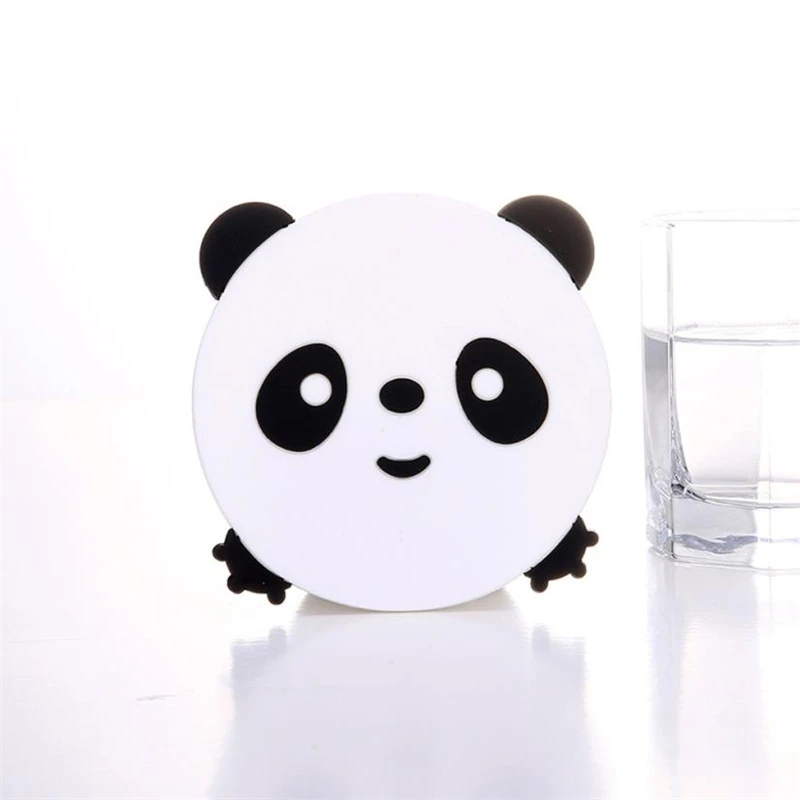 New Creative  1PC Animal Pattern Silicone Cup Drinks Holder Mat Tableware Placemat Wear-resistant hot sale Easy To Use C0228    12