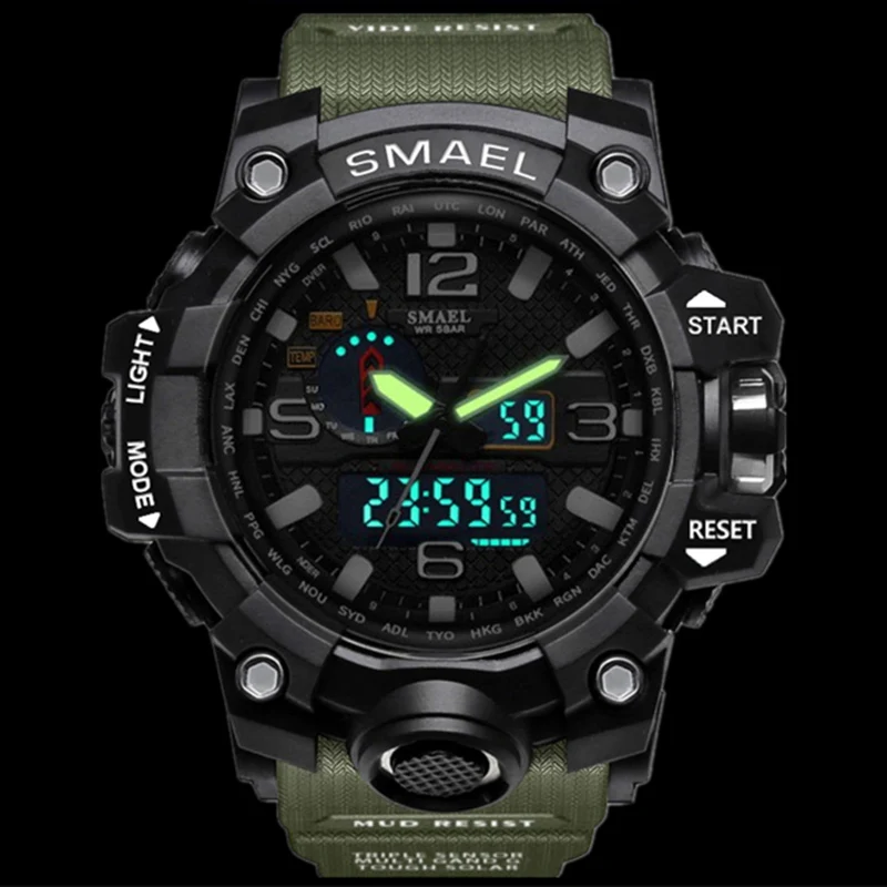Beli Fashion Sport Watch Pria 2019 Jam Pria LED Mewah Digital QUARTZ Jam Tangan Militer Jam Tangan Pria G S Shock Watch pria Warna