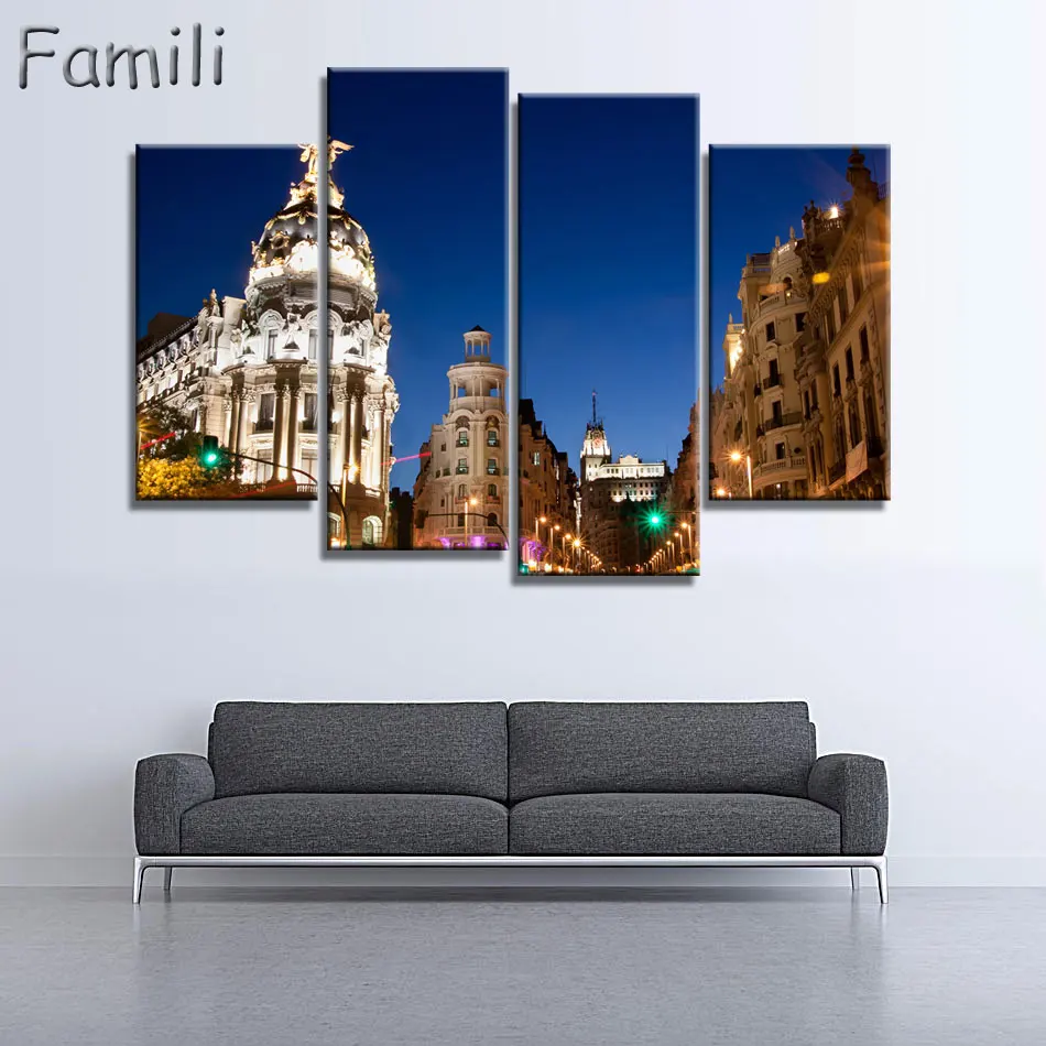 4Pieces/set Spain Modern Printed Home For Living Room Painting On Canvas Wall Arts Picture Decor Artworks wall art canvas | Дом и сад