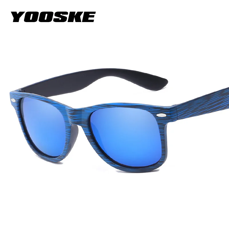 

YOOSKE Classic Imitation Wooden Sunglasses Women Brand Designer Retro Vintage Wood Grain Sun Glasses Men Design Sunglass Shades