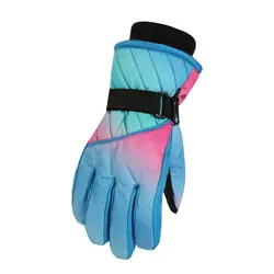 Новинка, 1 пара, детские зимние лыжные перчатки с сенсорным экраном, ветрозащитные перчатки для вождения DO99
