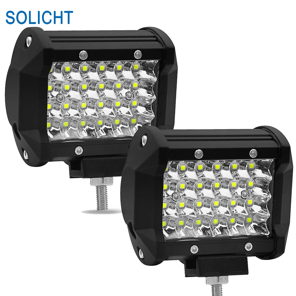 SOLICHT 2 шт. 4 дюймовый 72 Вт Светодиодный прожектор для мотоцикла 12 В внедорожник 4x4