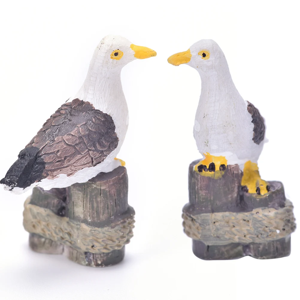 3 X Sea Bird Miniature Fairy Garden Decoration Resin Craft Micro Landscaping