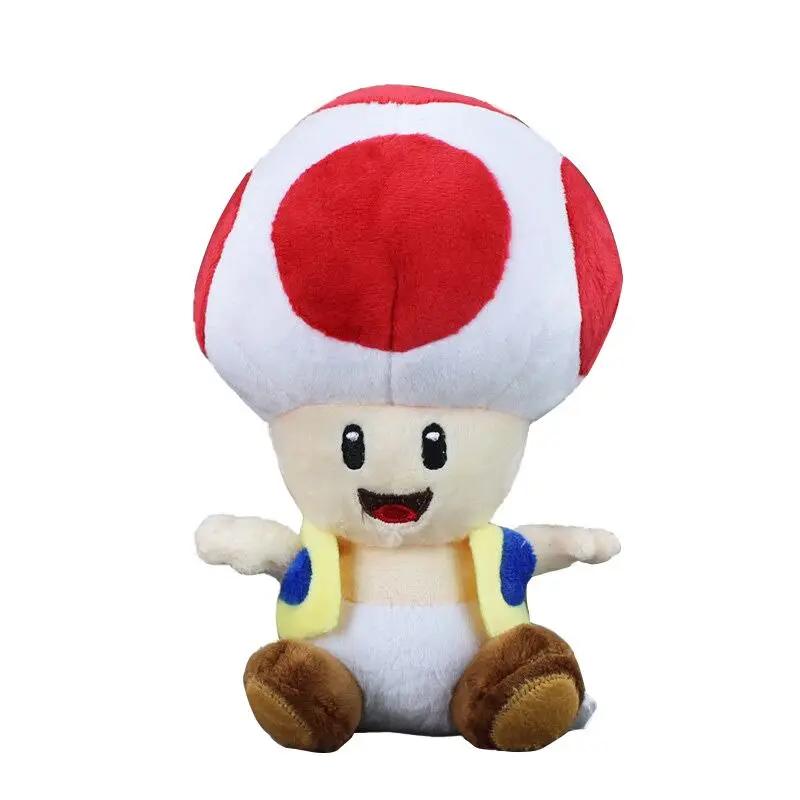 17cm Super Mario Bros Toad Plush Stuffed Dolls Red Mushroom man Plush Toys Plush Toys Kids Toy free shipping