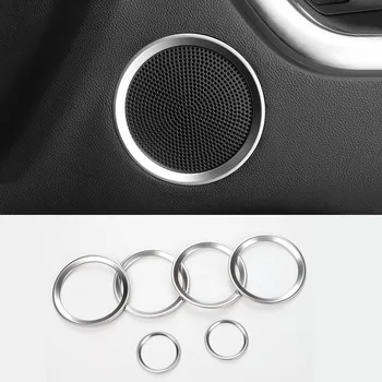 

Car Styling ABS Matte Door Audio Speaker Cover Decorative Circle Ring Trims Frame For Land Rover Discovery Sport 2016 2017 2018